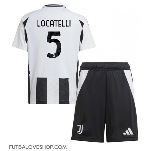 Dres Juventus Manuel Locatelli #5 Domáci pre deti 2024-25 Krátky Rukáv (+ trenírky)